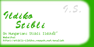 ildiko stibli business card